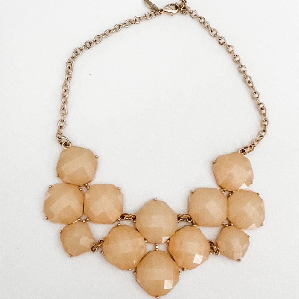 Peach and Gold Bauble Necklace